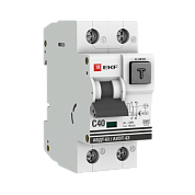 Дифференциальный автомат АВДТ-63 40А/100мА (характеристика C, эл-мех, тип АС) 6кА EKF PROxima DA63-40-100em-AC