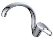 Смеситель для кухни, Lt D40, серия BAS, высота излива - 192,5 мм, длина излива - 195 мм излив поворотный, G-образный. AV Engineering AVBAS4-A294-459