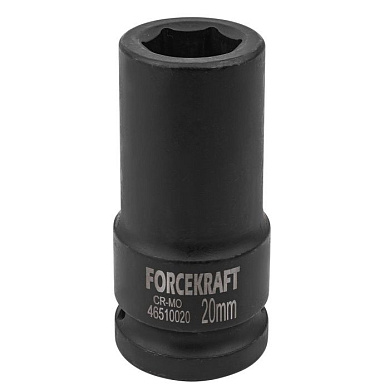 Ударная глубокая торцевая головка 20 мм. 6-гр. 3/4'' ForceKraft FK-46510020