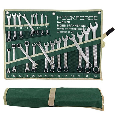 Набор ключей комбинированных универсальный 22 пр. RockForce RF-5147R