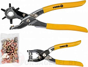 Дырокол с набором люверсов и кнопок Vorel 43603