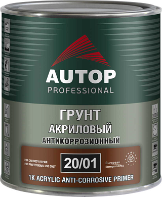 Грунт антикоррозионный акриловый серый Банка, 1,0 кг AUTOP ATP-PR20/01-08/P3