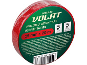 Изолента ПВХ 15ммх20м красная, 130 мкм ВОЛАТ 50013-20
