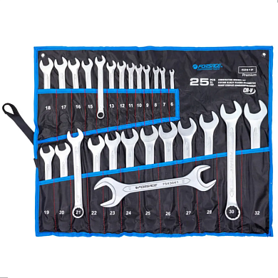 Набор комбинированных ключей 6-28, 30, 32 мм, ключ рожковый 36х41 мм 26 пр Forsage F-5261P+1 PREMIUM