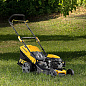 Газонокосилка бензиновая GLD-460, 146 куб.см, ширина 46 см, ручная, 7 уровней, травосборник 50 л Denzel 58802