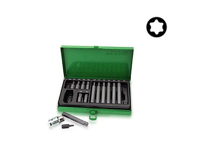 Набор бит Torx10 мм 15 пр. с адптером Toptul GAAD1506