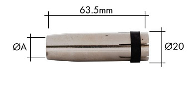 Сопло 12,5 мм для MIG Torch MB24 WÜRTH 0708250003