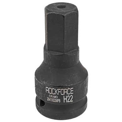 Головка-бита ударная HEX (6-гр) H22, 3/4" RockForce RF-26410022MPB