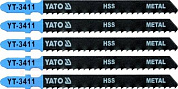 Полотна для электролобзика по металлу и Al 75x100x1,0 мм 8TPI 5 шт. Yato YT-3411