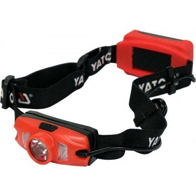 Фонарик налобный CREE XTE 500lm, 70м., 3.7V, 1000mAh, usb, IP44, 6 режимов работы Yato YT-08596