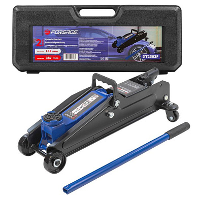 Домкрат подкатной гидравлический 2 т, 133-387 мм, в кейсе Forsage F-DT2502F