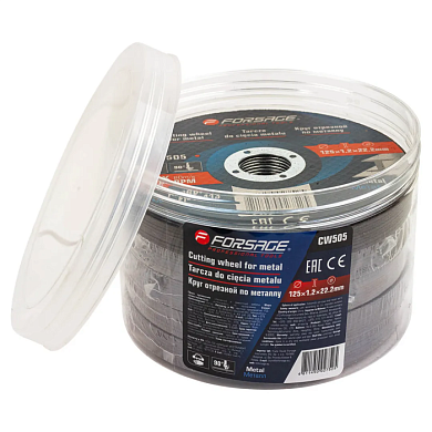 Круг отрезной по металлу 125x1.2x22.2 мм, к-т 50 шт Forsage F-CW505[к-т 50 шт.]