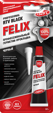 Профессиональный герметик-прокладка нейтральный (черный) 32 г. FELIX 411040062