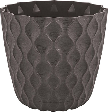 Горшок с автополивом InGreen Munchen D160мм/2л с внутренней вставкой 1,6л, круглый шокол Пластик Репаблик IG650010011