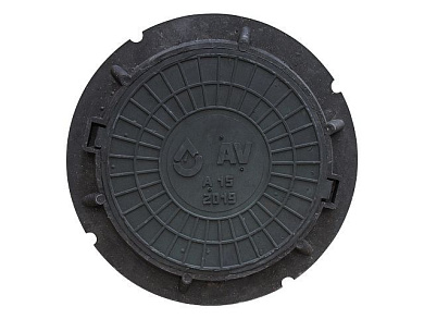 Люк садовый А15 (15 кН) черный, AV Engineering AVEA15C