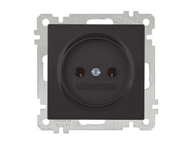 Розетка 1-ая, скрытая, без рамки, б/з, черная, DARIA, 16 A, 250 V, IP 20, Mutlusan 21006010284