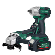 Набор аккумуляторный шруповерт и углошлифмашина, 2 АКБ, зарядное RockForce RF-DK0050X1