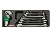 Набор-сет ключей рожк. 6-24мм + шестигр. 1-10мм 18пр. 136х364мм Toptul GAAT1802