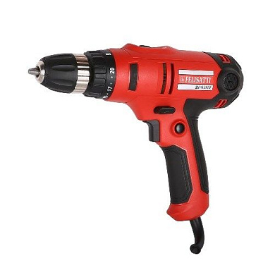 Сетевая дрель-шуруповерт 320,320 Вт, 45 Нм,макс. диаметр сверления в стали/дереве 10/28 мм,двухскоросная 0-450/0-1800 об/мин Felisatti FT9010 Felisatti