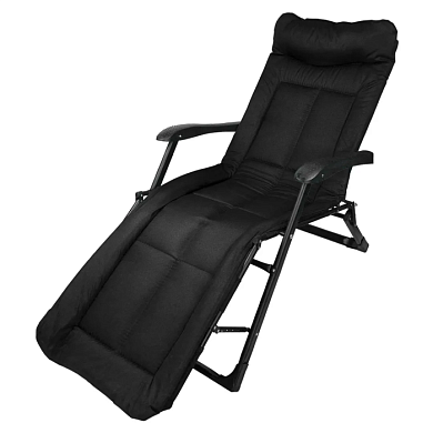 Шезлонг складной, черный Forsage F-FG-HY-8000BK