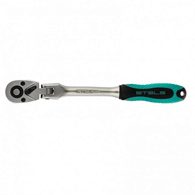 Трещотка 1/4", 72 зуба, с быстрым сбросом, шарнирная СrV Stels 14044