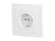 Розетка 1-ая, скрытая, с/з, белая, Стандарт, RS 16-133 Б, Юпитер JP7420-01