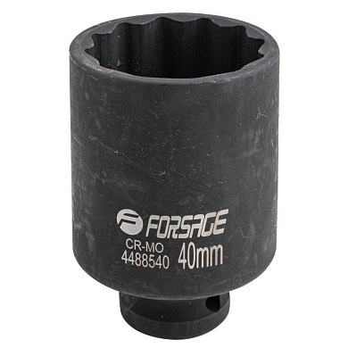 Головка ударная глубокая 40 мм, 12-гр., 1/2" Forsage F-4488540