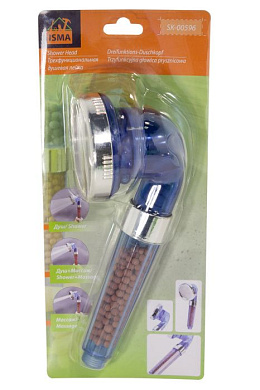 Лейка душевая трехфункциональная, душ/массаж/душ+массаж, 80х80х230 мм ISMA ISMA-SK-00596