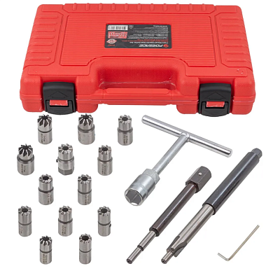 Набор фрез для чистки и восстановления посадочных мест дизельных форсунок 17 пр Forsage F-917G7