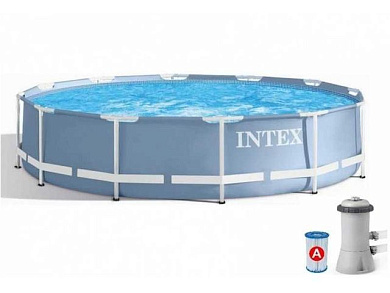 Каркасный бассейн Prism Frame, круглый, 366х76 см + фильтр-насос 220 В, от 6 лет INTEX 26712NP
