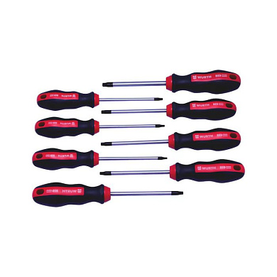 Набор отверток TX (TX8-30), 8 шт., Red Stripe, WÜRTH 575193481