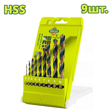 Набор сверл по металлу 2-10 мм 9 пр DYLLU DTTD6B02