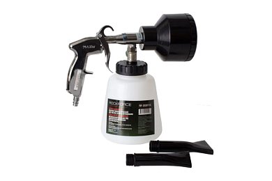 Пистолет пневматический ''Tornado'' 1 л, 6bar, 120л/мин, с насадкой-пеногенератором, 2-я насадками для труднодоступных мест RockForce RF-203811A