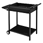 Мангал сварной на колесах, 662х390х152/805 мм, сталь 2 мм, кочерга в комплекте, Camping Palisad 69669
