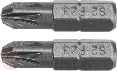 Бита крестовая PZ3x25 мм., 1/4'', 2 шт. AISI S2 Yato YT-77882