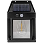 Светильник светодиодный на солнечной батарее с датчиком движения, черный Forsage F-WL6009 Black