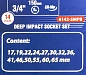 Набор головок ударных глубоких 3/4'' 14 пр 6-гр 17-65 мм в метал. кейсе Forsage F-6142-5MPB