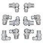 Пресс-масленка 8 мм угловая, 90°, комплект 10 шт. RockForce RF-GN-01-90-8MM