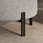 Опора мебельная мет. KLEO h130 для пуфов черный матовый AKS 112847