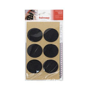 Подкладка самоприлипающая фетровая d40мм (1лист-6шт) черная FOLMAG 110806