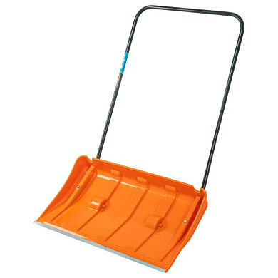 Движок для уборки снега пластиковый, 795х435х1280 мм, стальная рукоятка, усиленный Сибртех 61669