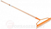 Грабли металлические 14 зубые с деревянным черенком 130см 35758