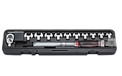 Набор динамометрический ключ 3/8" 20-110Нм со сменными рожковыми насадками 0-19 мм FORCE 64711