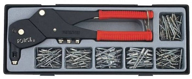 Заклепочник с набором заклепок 181 пр. Force T51811