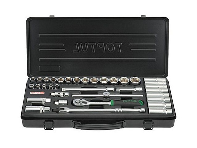 Набор головок 6-24 мм 3/8'' 35 пр. 6-гр. метал.кейс TOPTUL GBB3514
