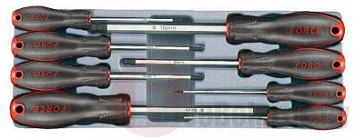 Набор отверток Hex с шаром 2-10 мм 8 пр. Force 20810B