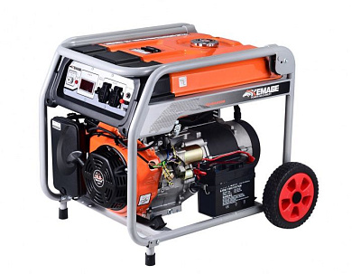 Генератор бензиновый KM4800H 3,3 кВт 220В 16 
л с кнопкой запуска и колесами TOR 1011096