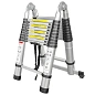 Лестница-стремянка телескопическая алюм. бытовая 3.1+3.1м, 10+10 ступ. Forsage F-UP310-M