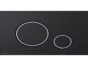 Кнопка для инсталляции, черный-мат/хром-глянец, Alcaplast M778