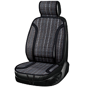 Накидка сиденья бамбук Summer-05 с поддержкой спины черно-серый шт SKYWAY S01302033